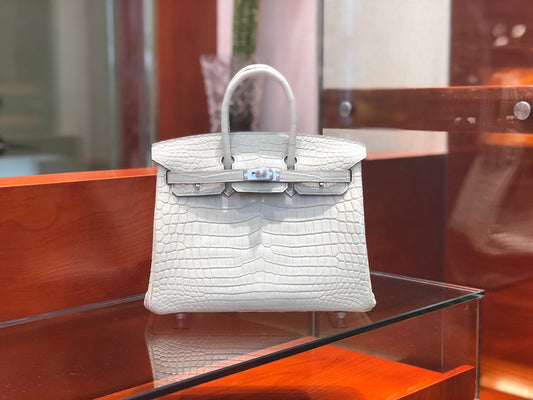 Hermes Birkin Bag Crocodile Leather White