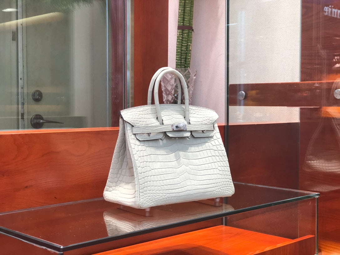 Hermes Birkin Bag Crocodile Leather White