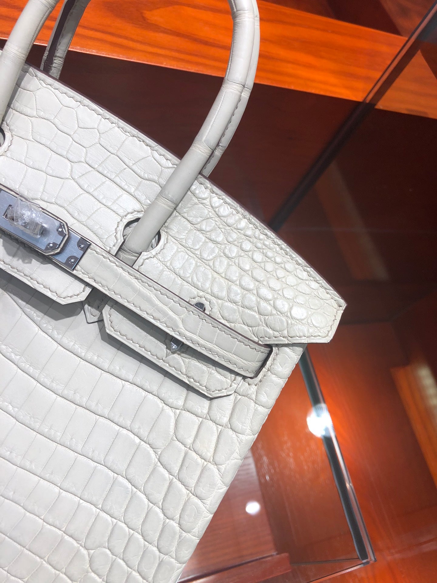 Hermes Birkin Bag Crocodile Leather White