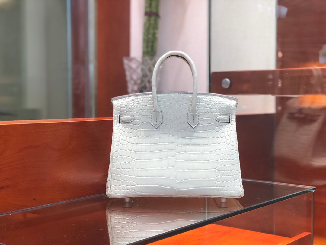 Hermes Birkin Bag Crocodile Leather White