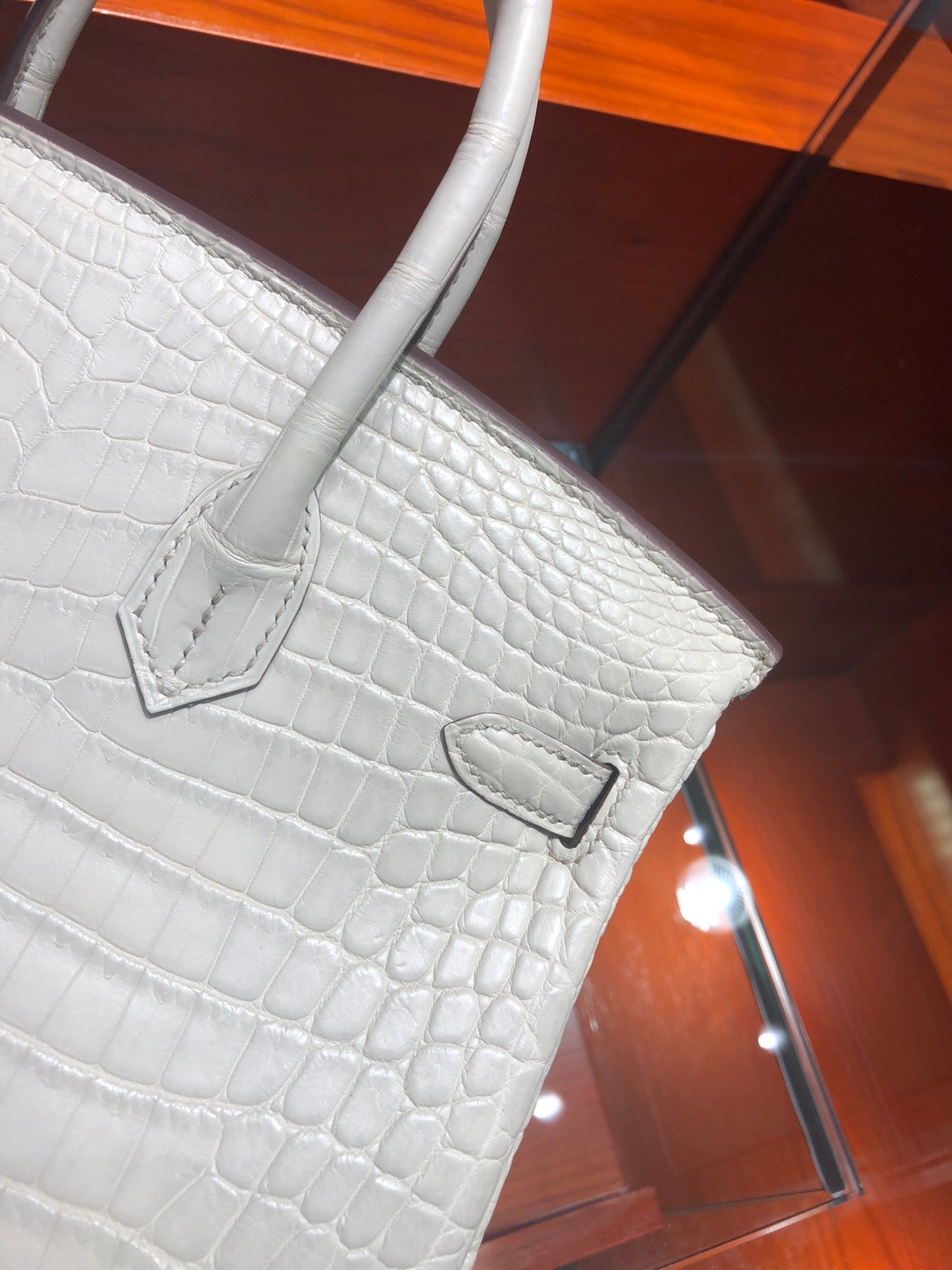 Hermes Birkin Bag Crocodile Leather White