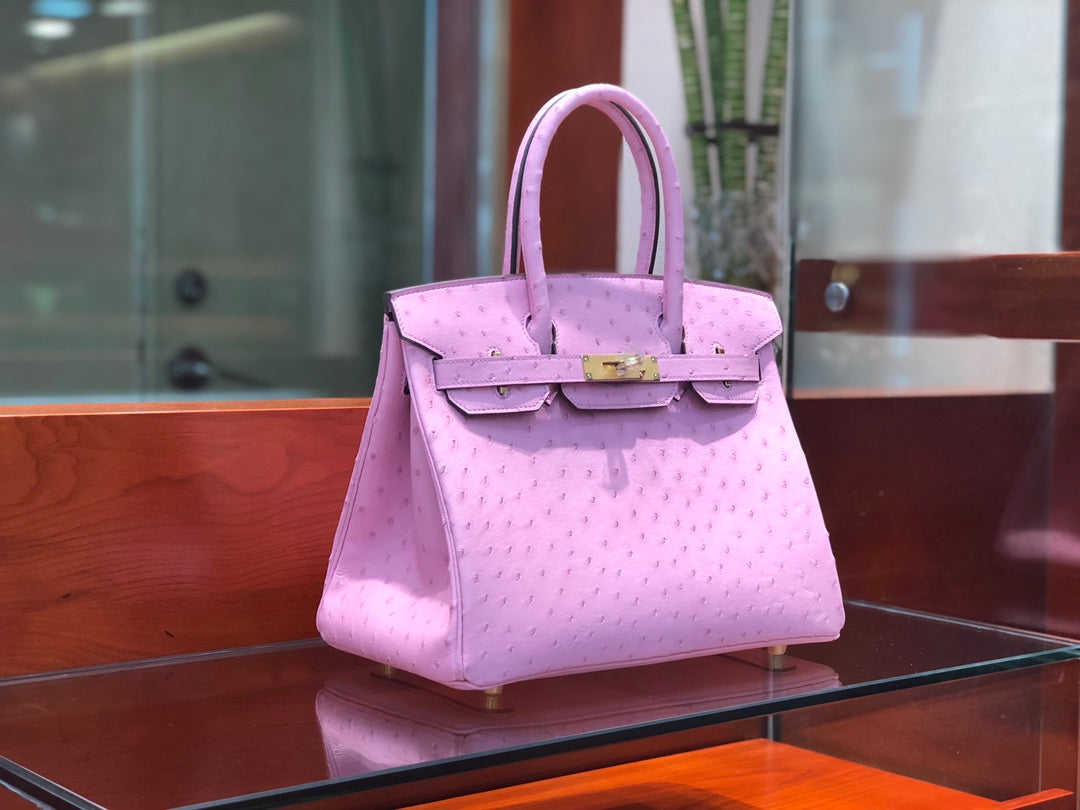 Hermes Birkin Ostrich Leather Pink