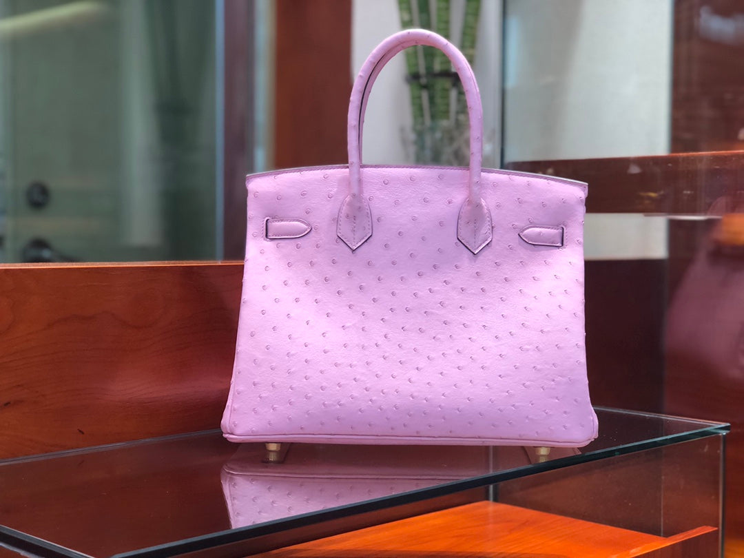 Hermes Birkin Ostrich Leather Pink