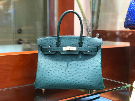 Hermes Birkin Ostrich Leather Teal