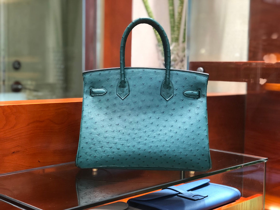 Hermes Birkin Ostrich Leather Teal