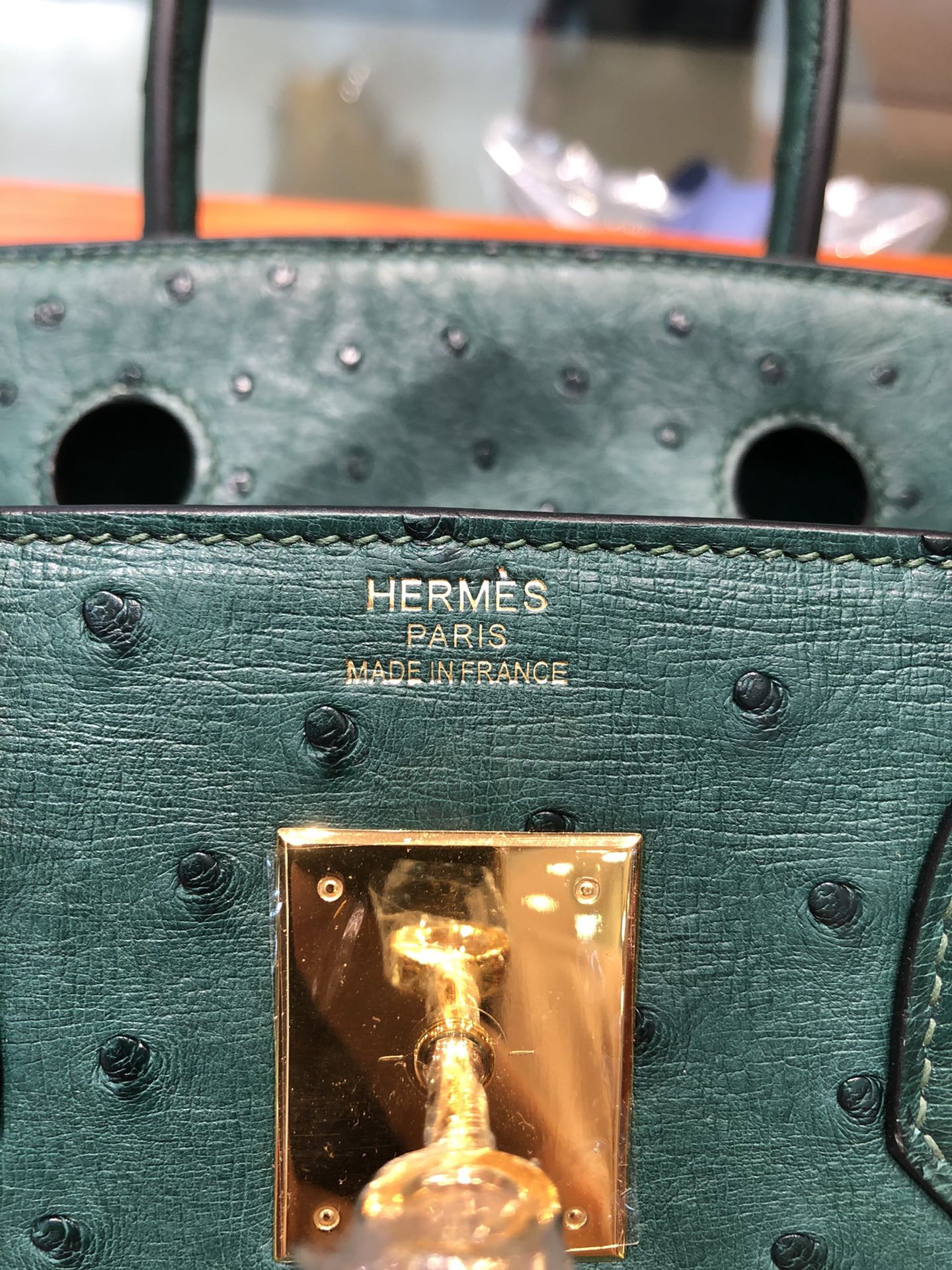 Hermes Birkin Ostrich Leather Teal