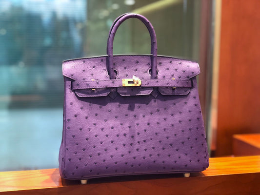 Hermes Birkin Ostrich Leather Purple