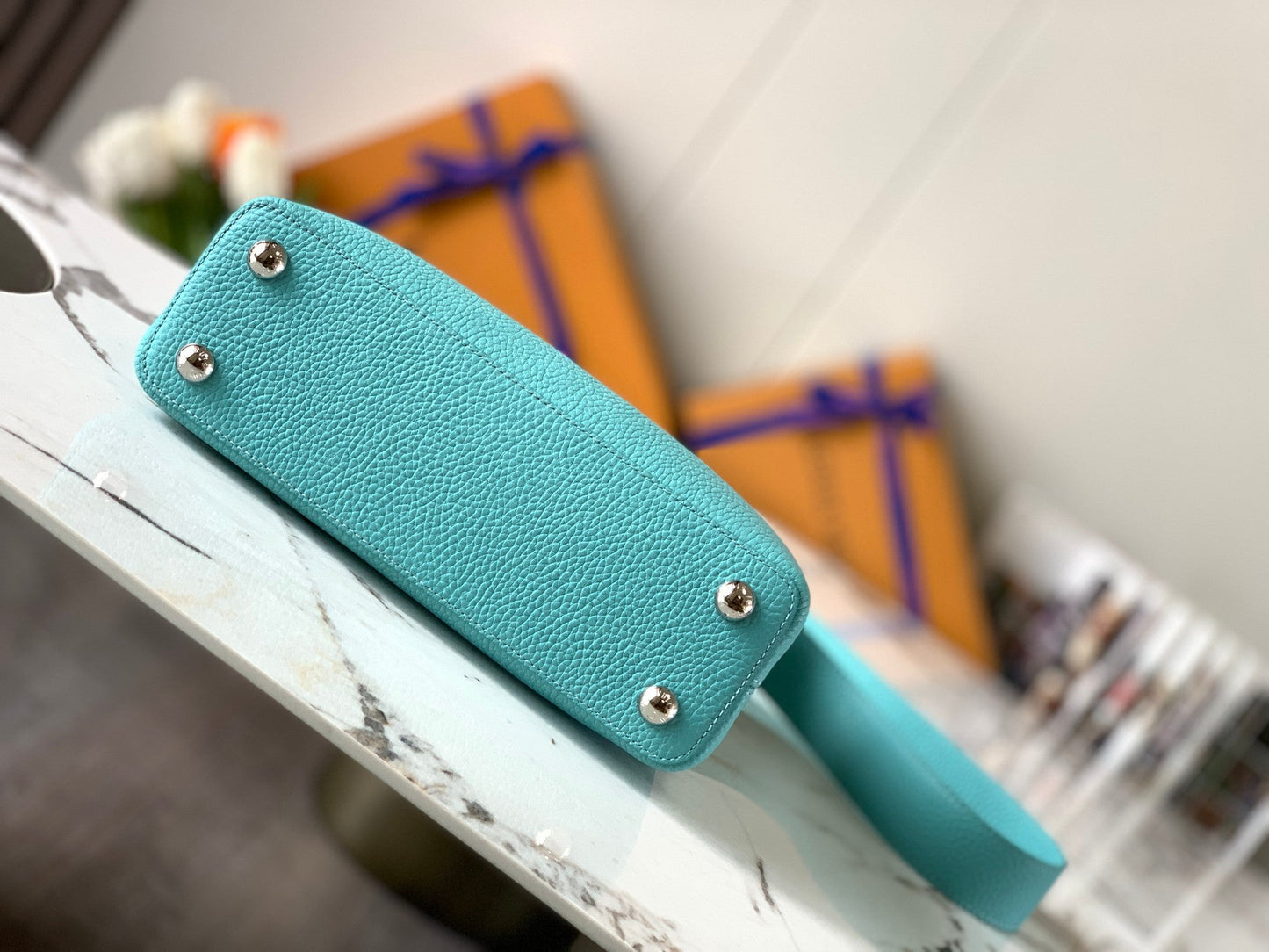 Louis Vuitton Capucines BB Baby Turquoise High Grade