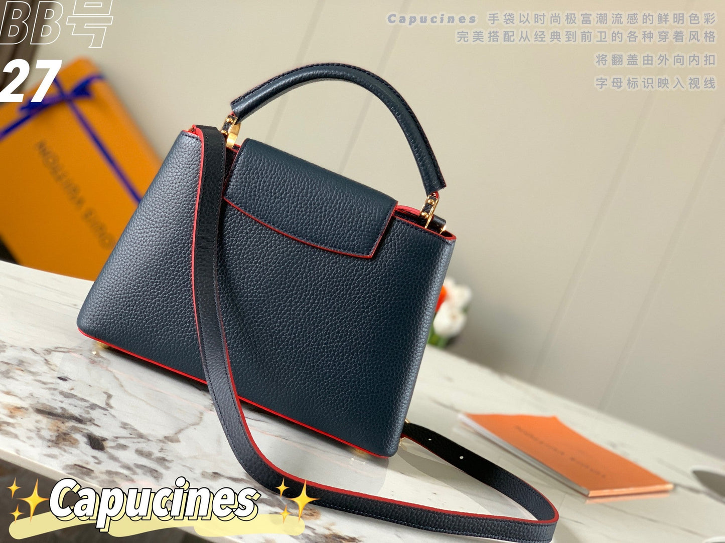 Louis Vuitton Capucines BB Baby Grey Red Lining High