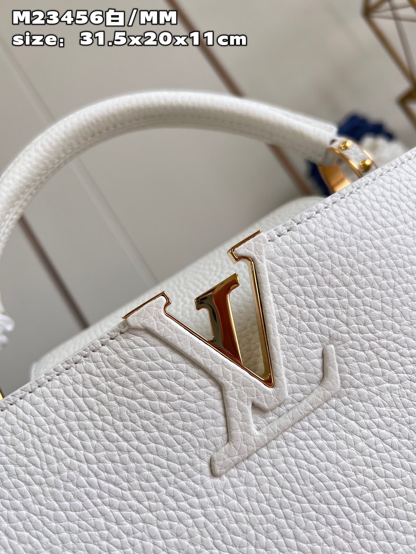 Louis Vuitton Capucines MM White High