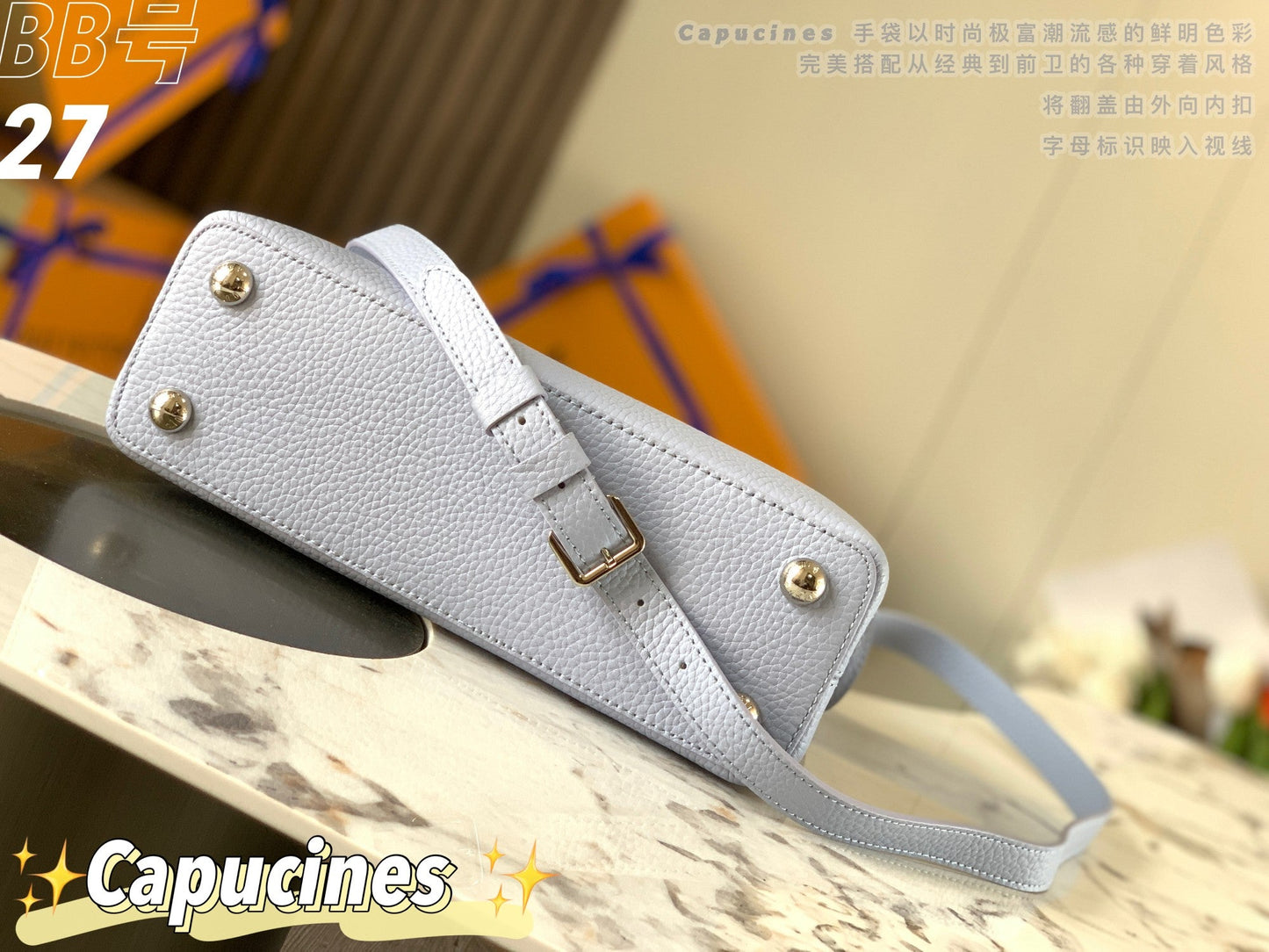 Louis Vuitton Capucines BB Baby light Grey High